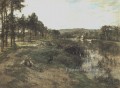 Troupeau au bord de leau 1904 rural scenes peasant Leon Augustin Lhermitte